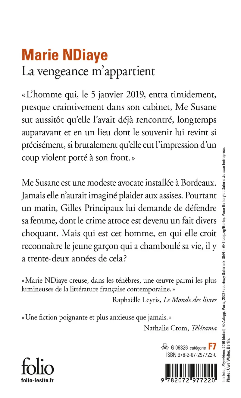 La vengeance m'appartient - Marie NDiaye