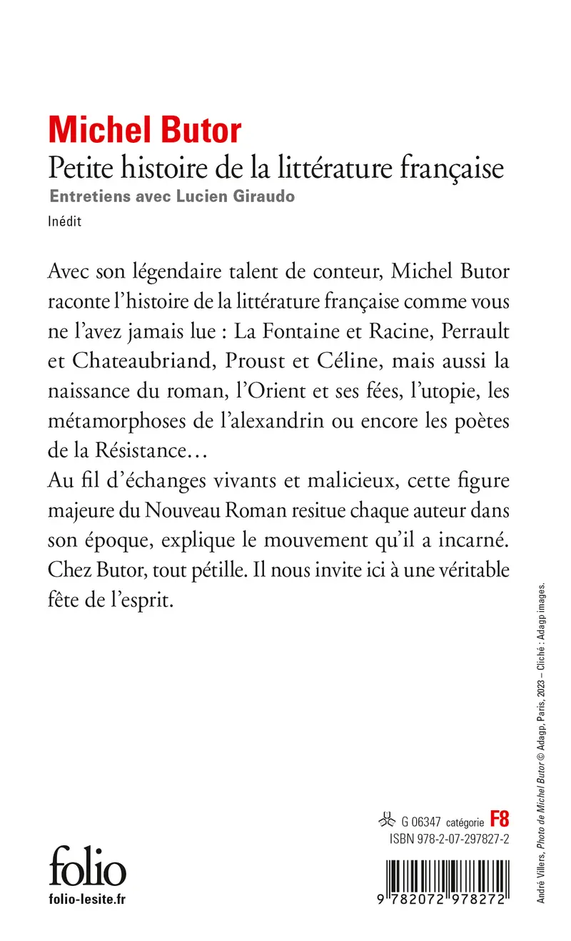 Petite histoire de la littérature française - Michel Butor