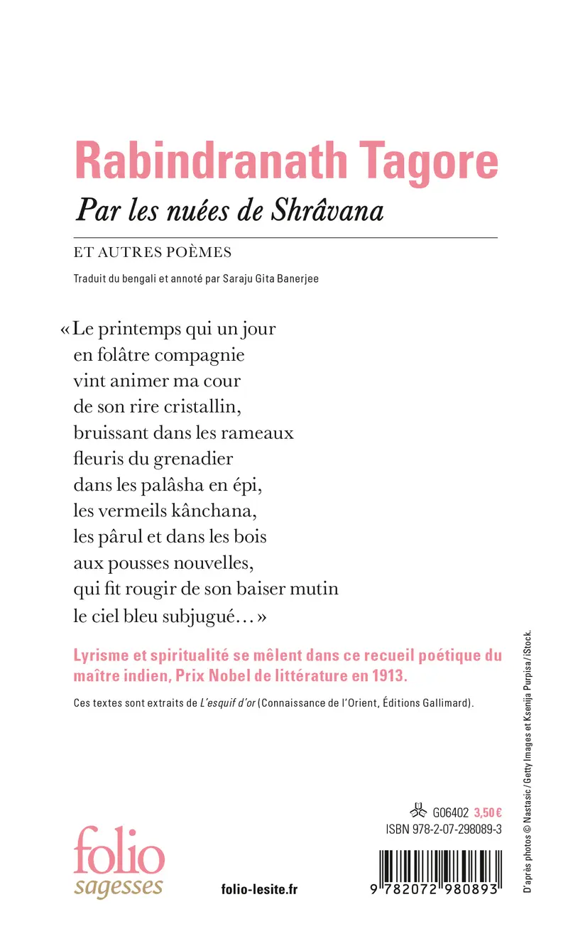 Par les nuées de Shrâvana et autres poèmes - Rabindranath Tagore