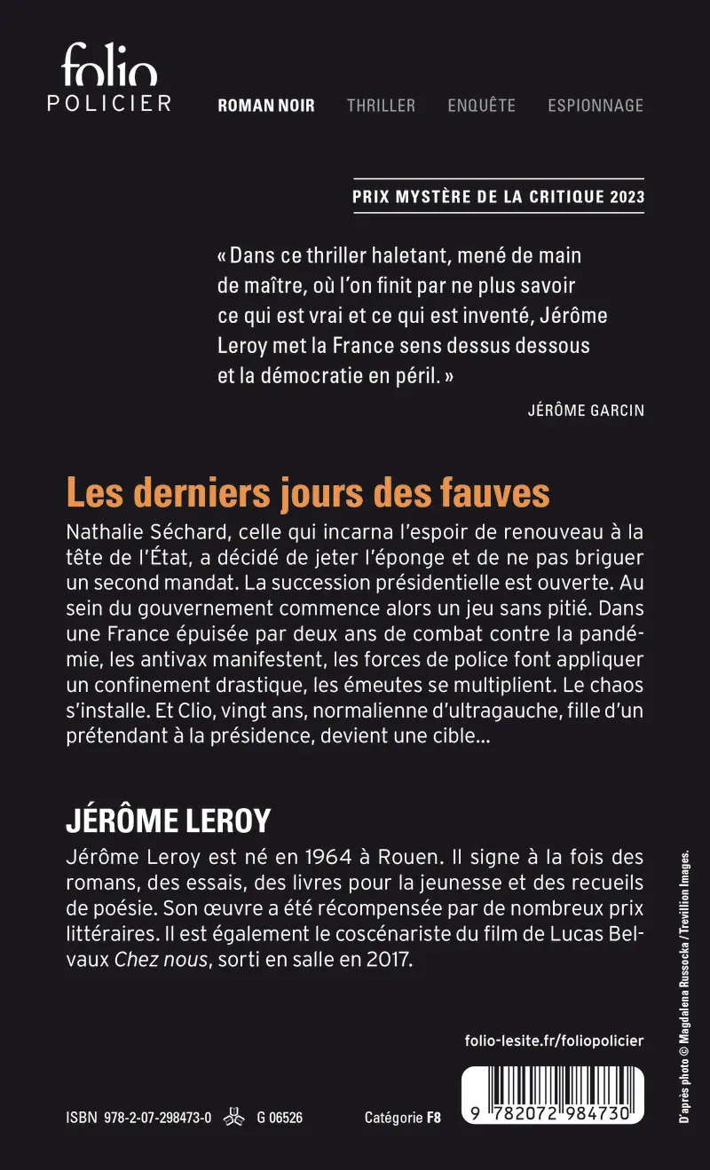 Les derniers jours des fauves - Jérôme Leroy