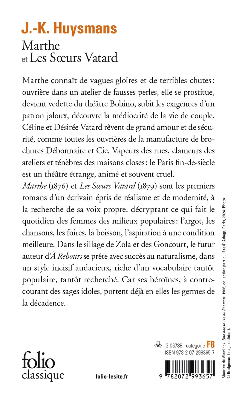 Marthe et Les Sœurs Vatard - Joris-Karl Huysmans