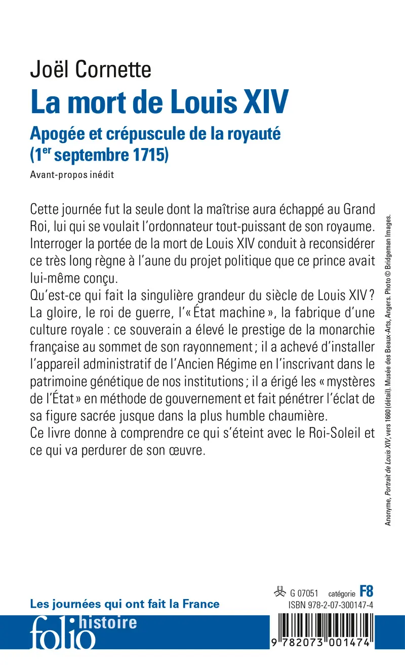 La mort de Louis XIV - Joël Cornette