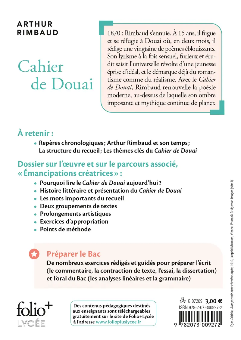 Cahier de Douai – Bac 2024 - Arthur Rimbaud