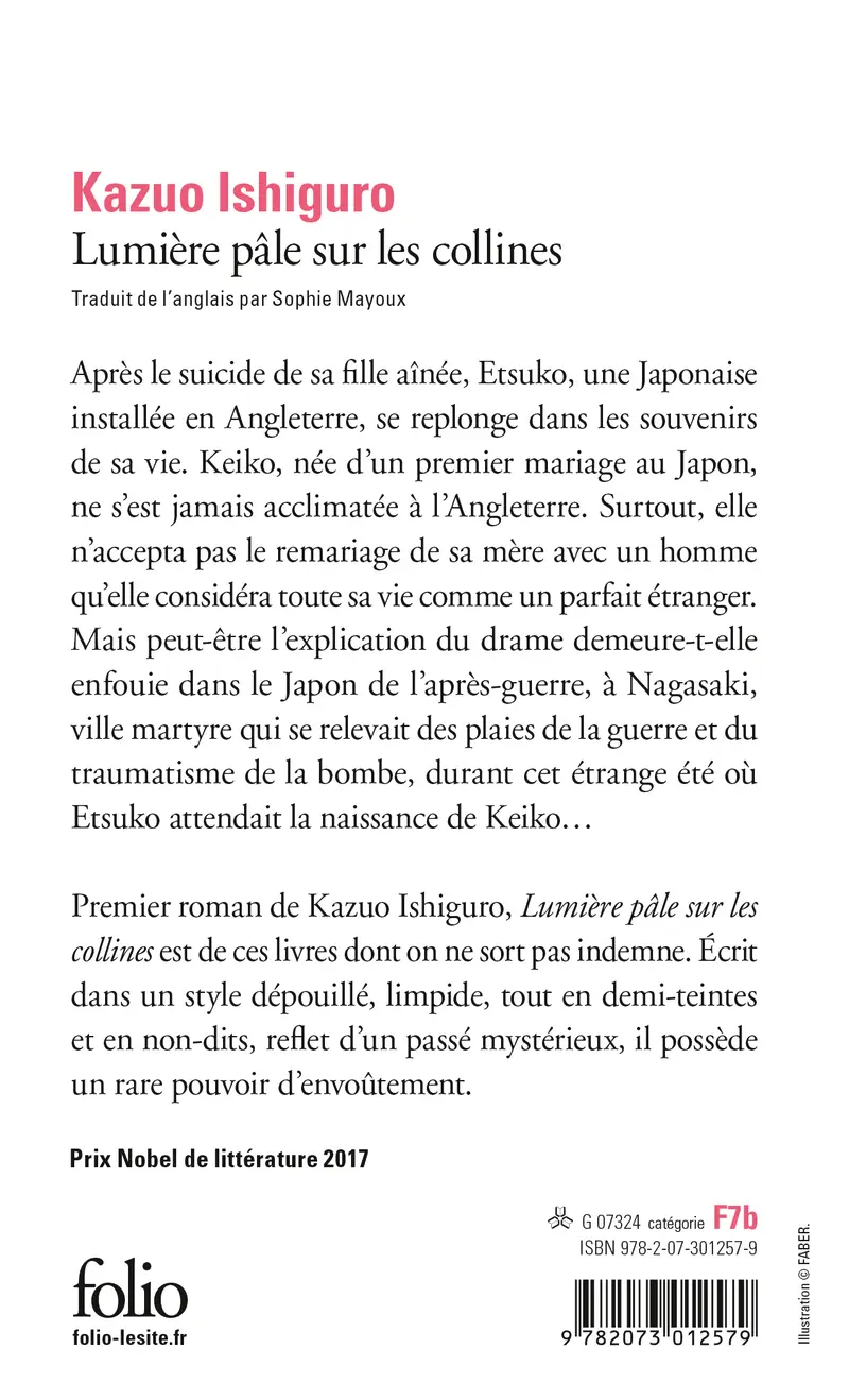 Lumière pâle sur les collines - Kazuo Ishiguro