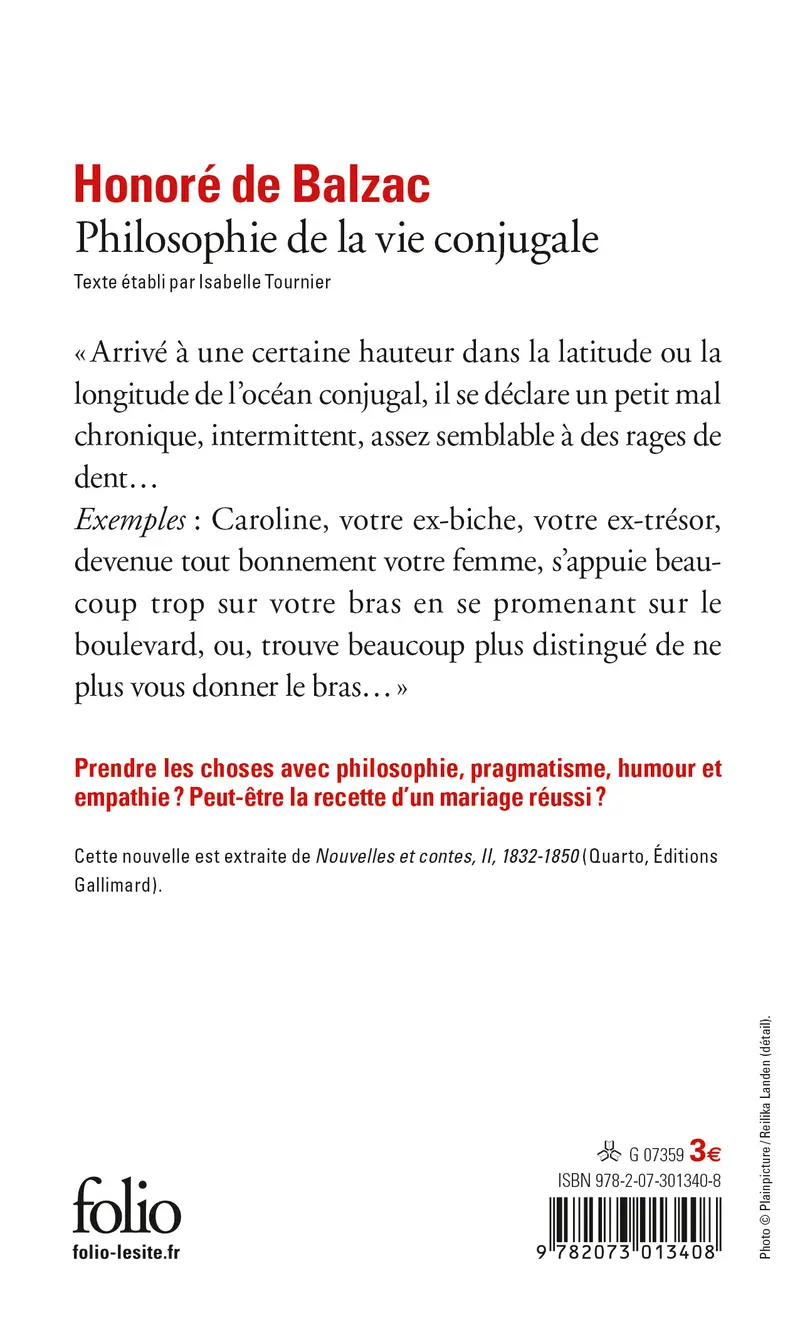 Philosophie de la vie conjugale - Honoré de Balzac