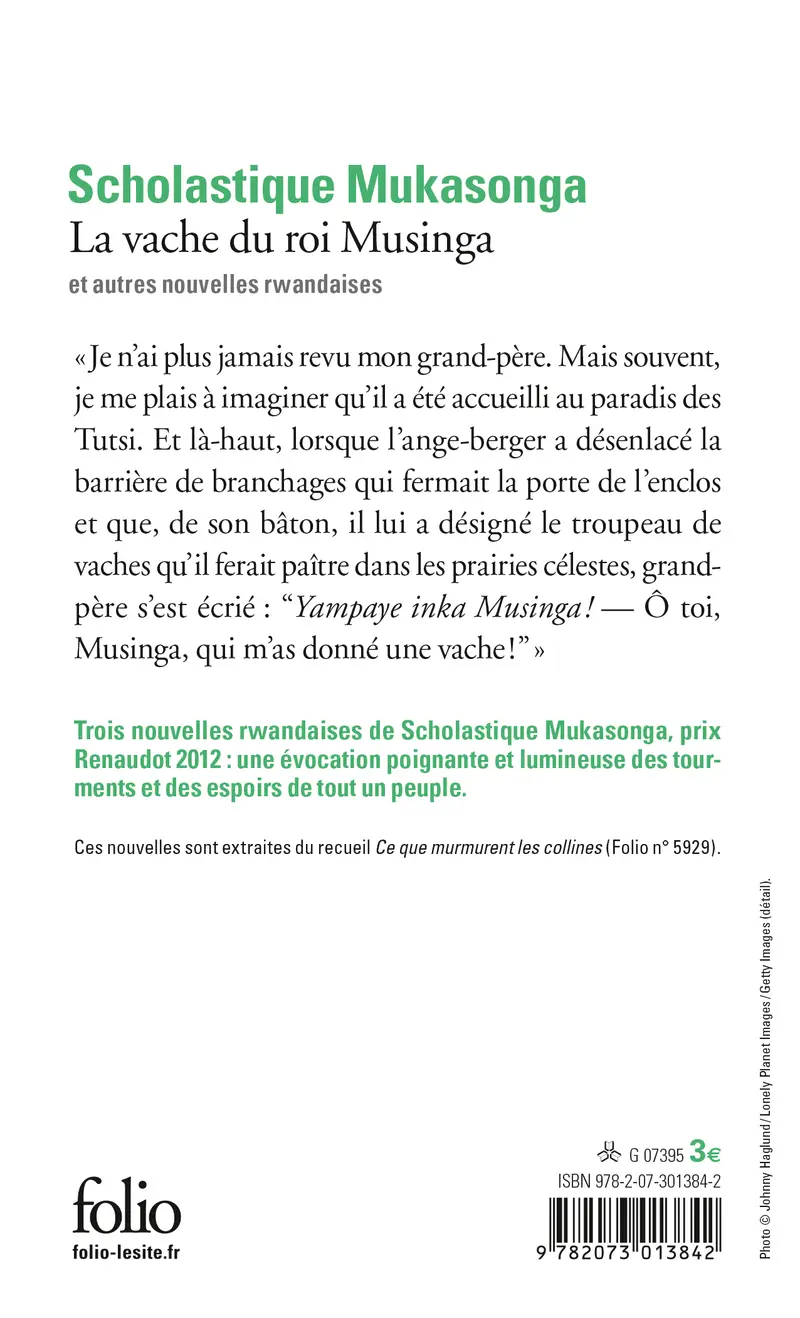 La vache du roi Musinga et autres nouvelles rwandaises - Scholastique Mukasonga