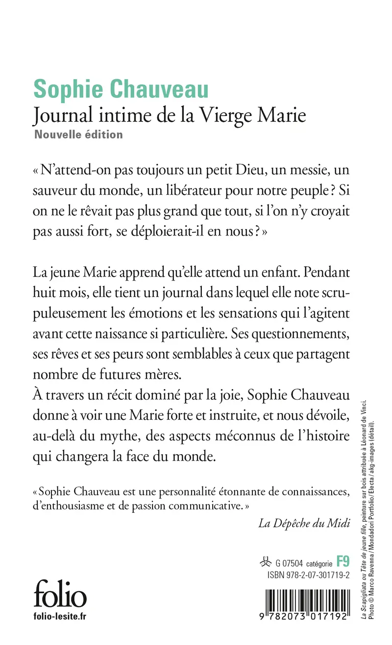 Journal intime de la Vierge Marie - Sophie Chauveau