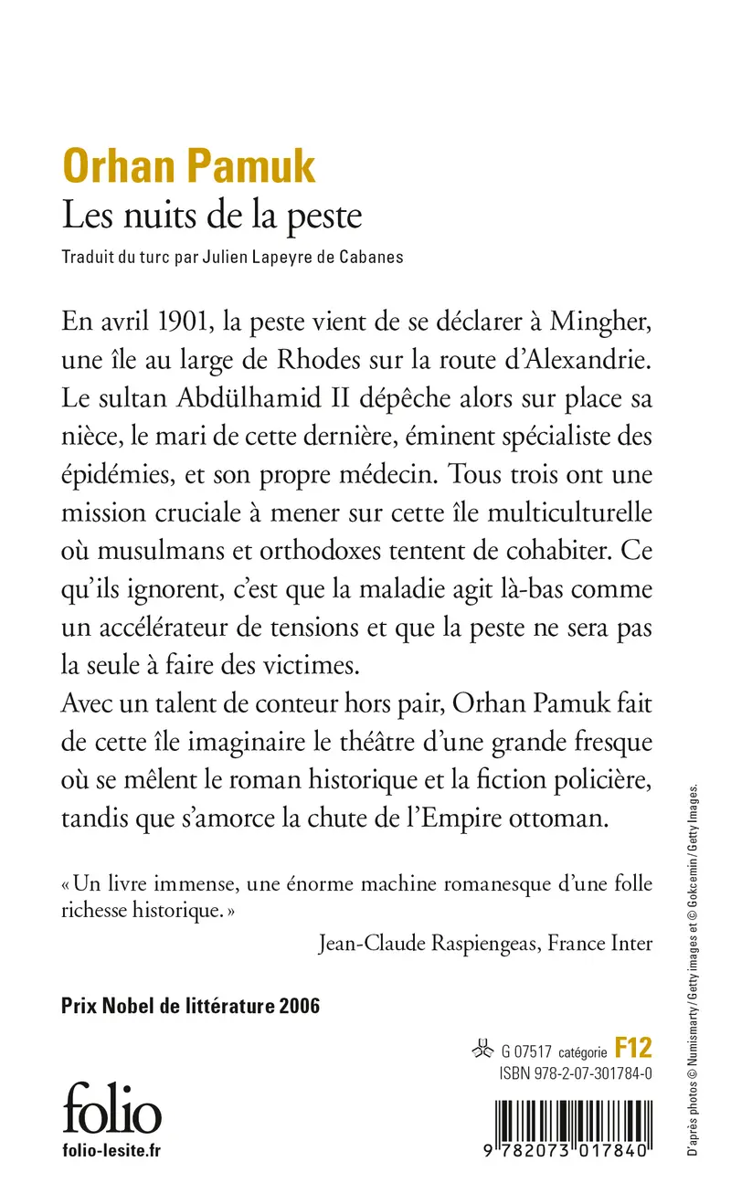 Les nuits de la peste - Orhan Pamuk