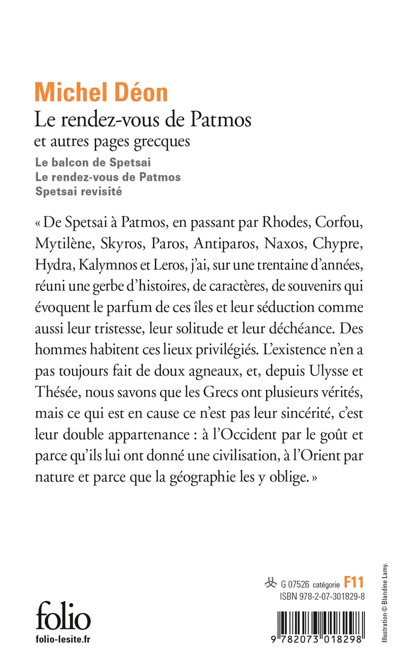 Le rendez-vous de Patmos et autres pages grecques - Michel Déon