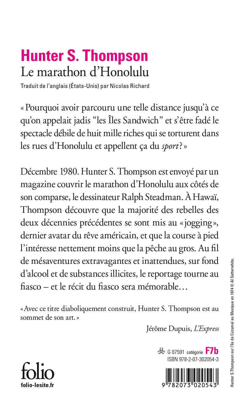 Le marathon d'Honolulu - Hunter S. Thompson