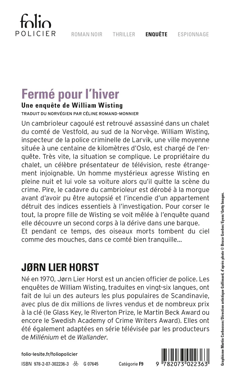 Fermé pour l’hiver - Jørn Lier Horst