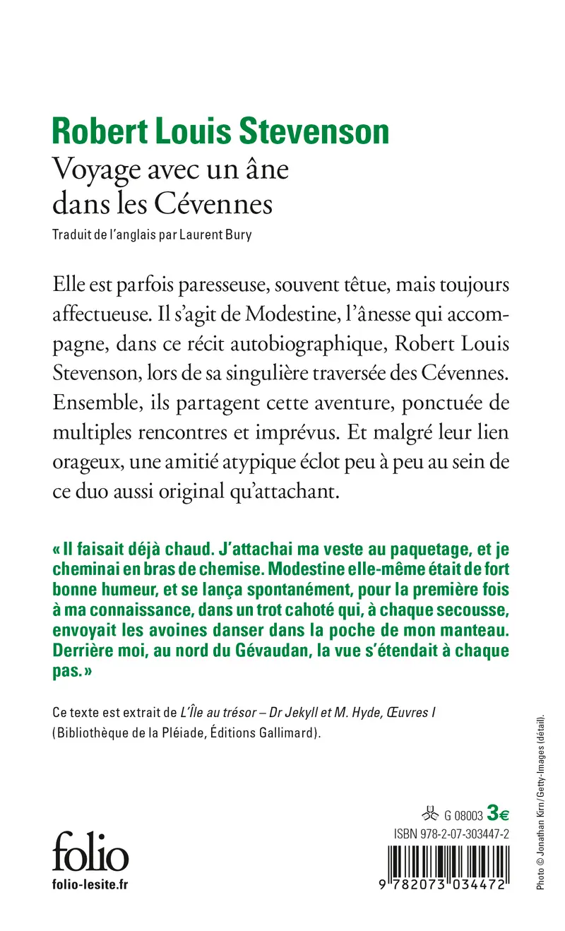 Voyage avec un âne dans les Cévennes - Robert Louis Stevenson