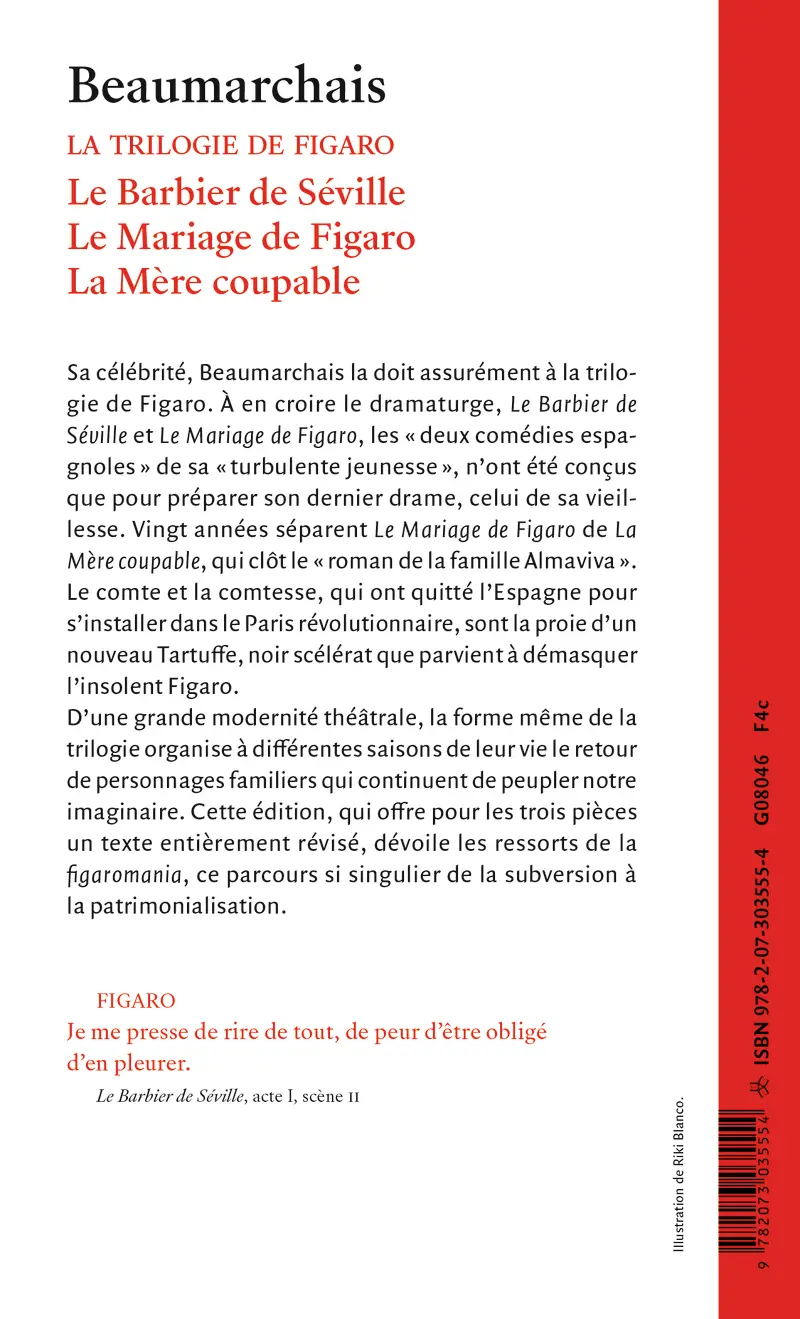Le Barbier de Séville - Le Mariage de Figaro - La Mère coupable - Beaumarchais