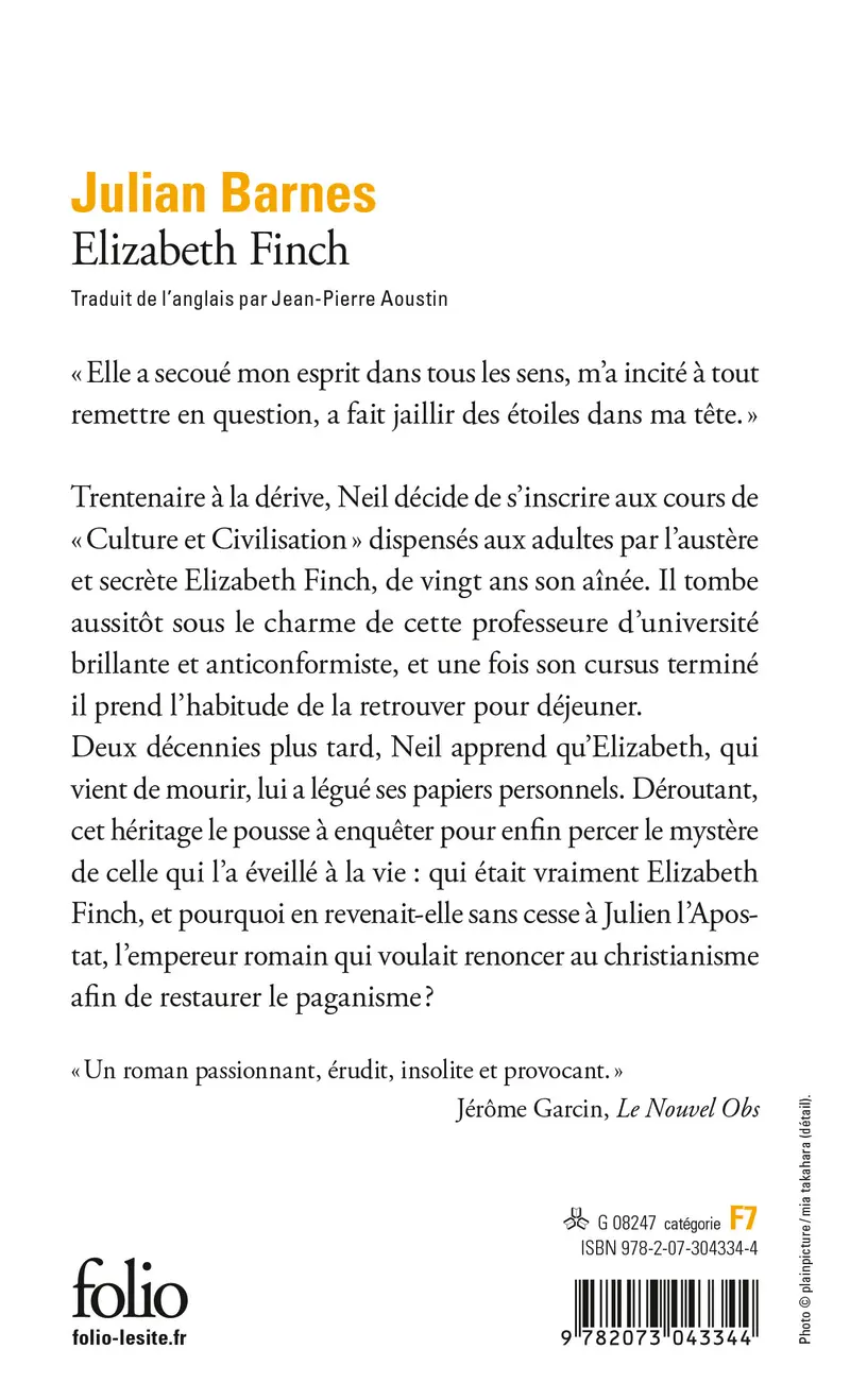 Elizabeth Finch - Julian Barnes