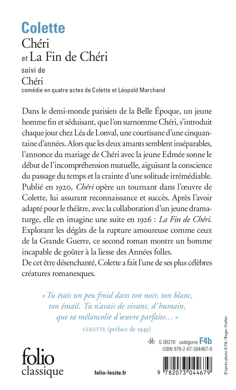 Chéri - La Fin de Chéri - Colette