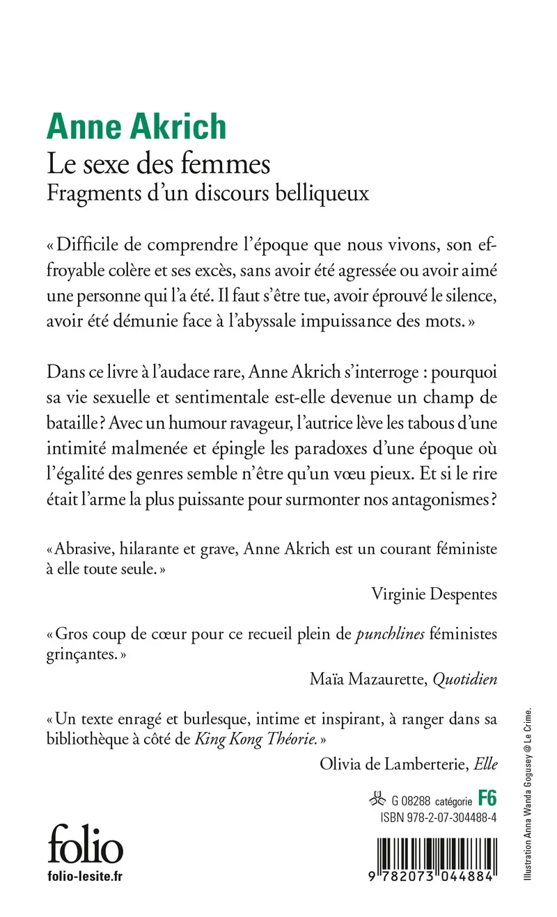 Le sexe des femmes - Anne Akrich