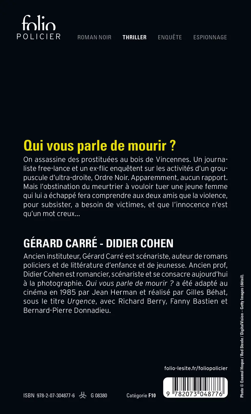 Qui vous parle de mourir ? - Gérard Carré - Didier Cohen