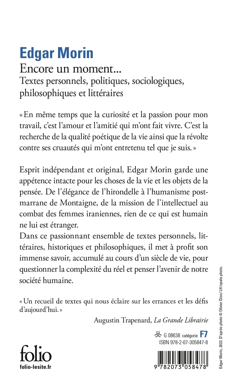 Encore un moment... - Edgar Morin