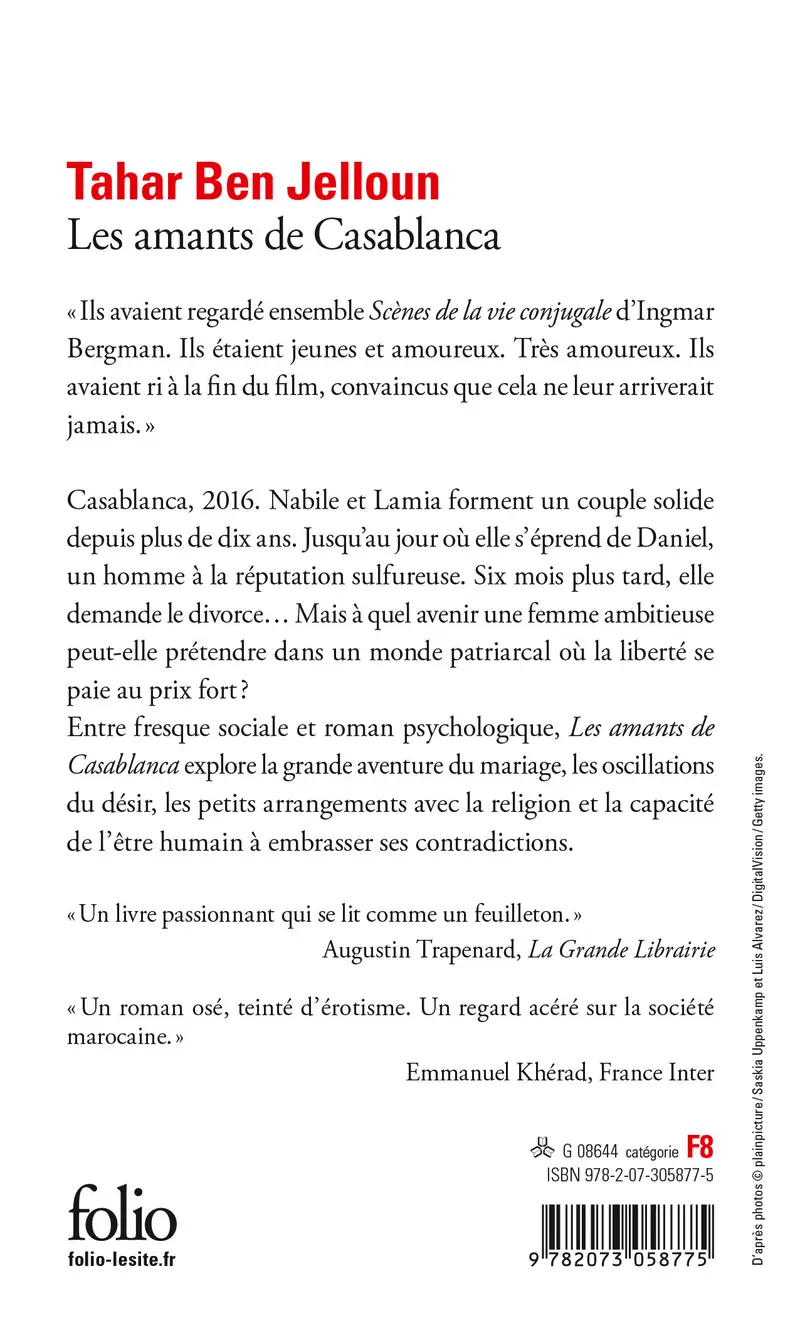 Les amants de Casablanca - Tahar Ben Jelloun