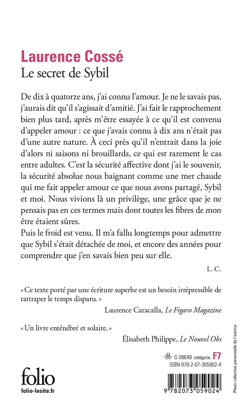 Le secret de Sybil - Laurence Cossé