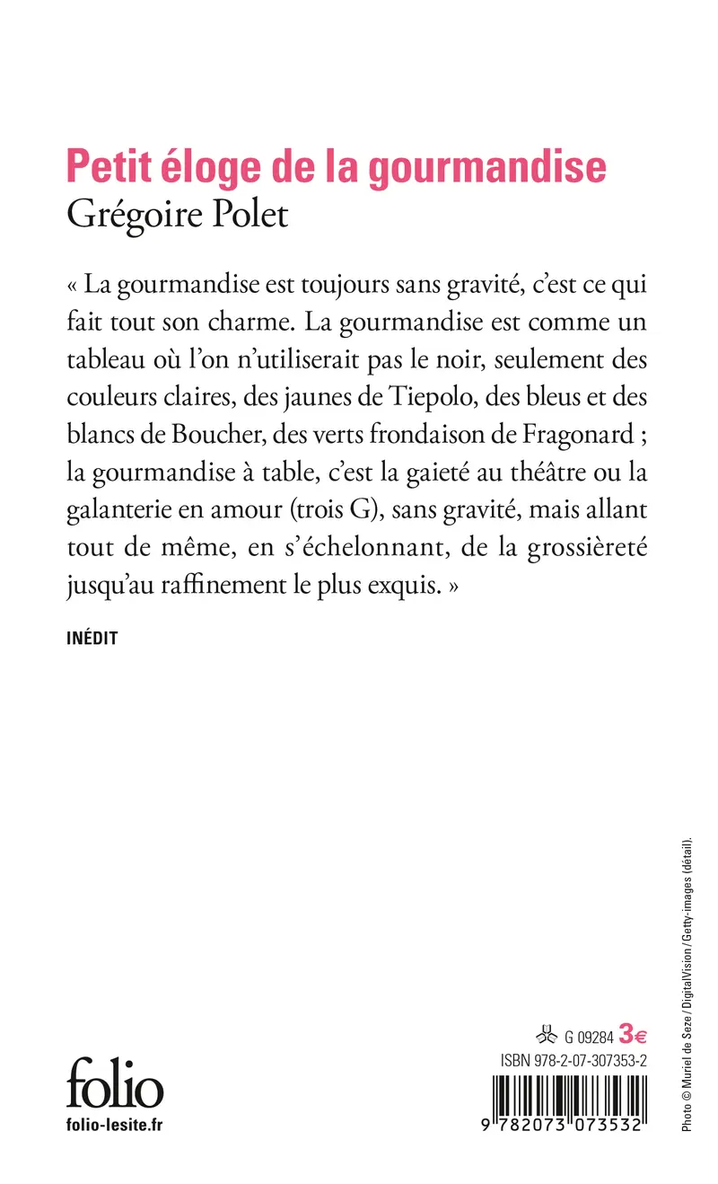 Petit éloge de la gourmandise - Grégoire Polet