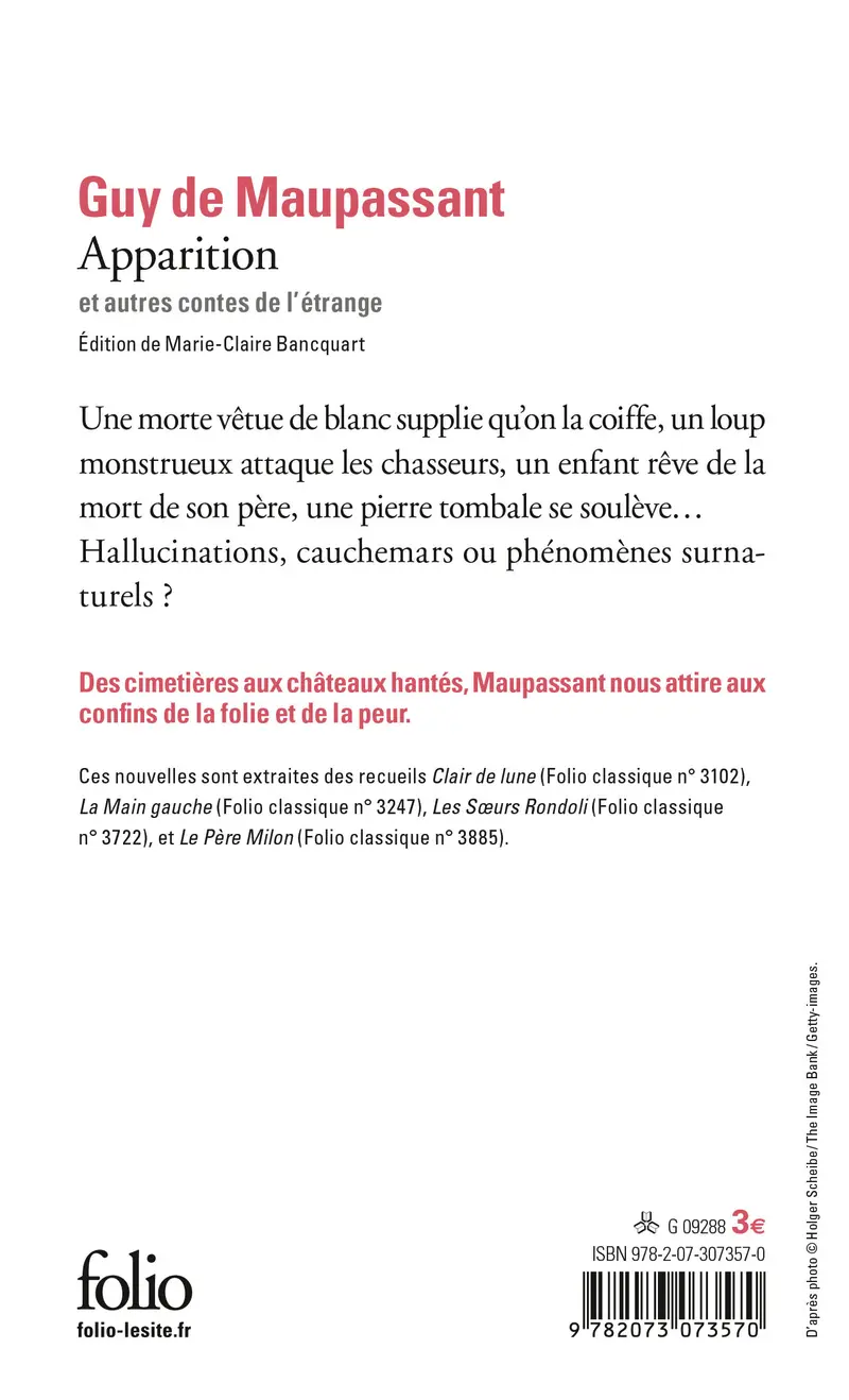 Apparition et autres contes de l'étrange - Guy de Maupassant