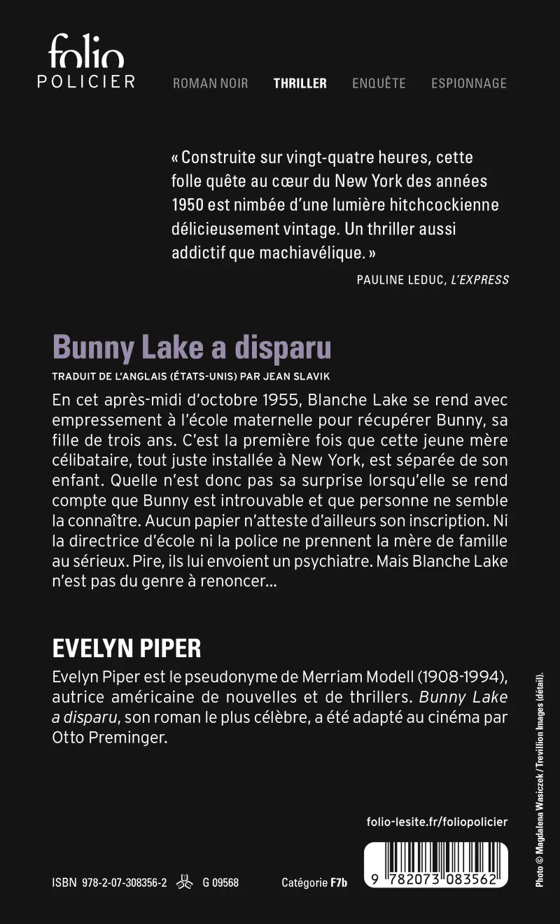 Bunny Lake a disparu - Evelyn Piper
