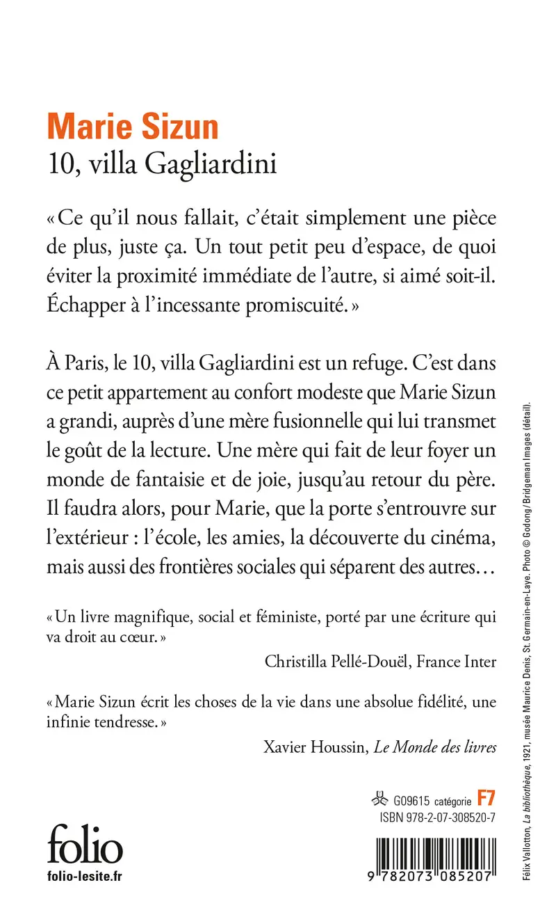 10, villa Gagliardini - Marie Sizun