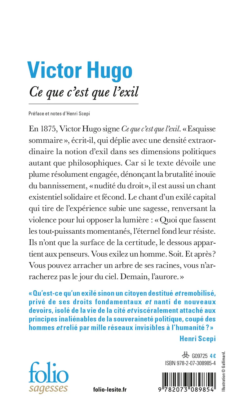 Ce que c'est que l'exil - Victor Hugo