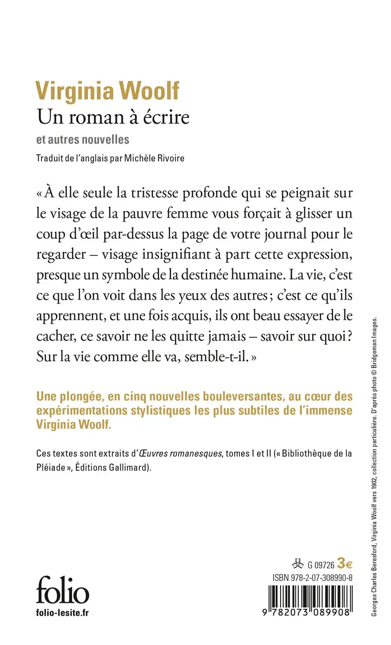 Un roman à écrire et autres nouvelles - Virginia Woolf