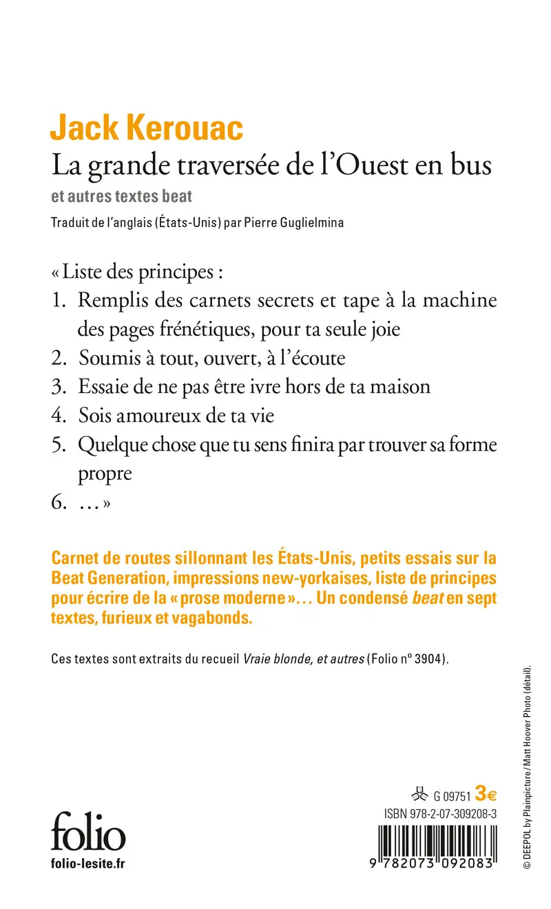 La grande traversée de l'Ouest en bus et autres textes beat - Jack Kerouac