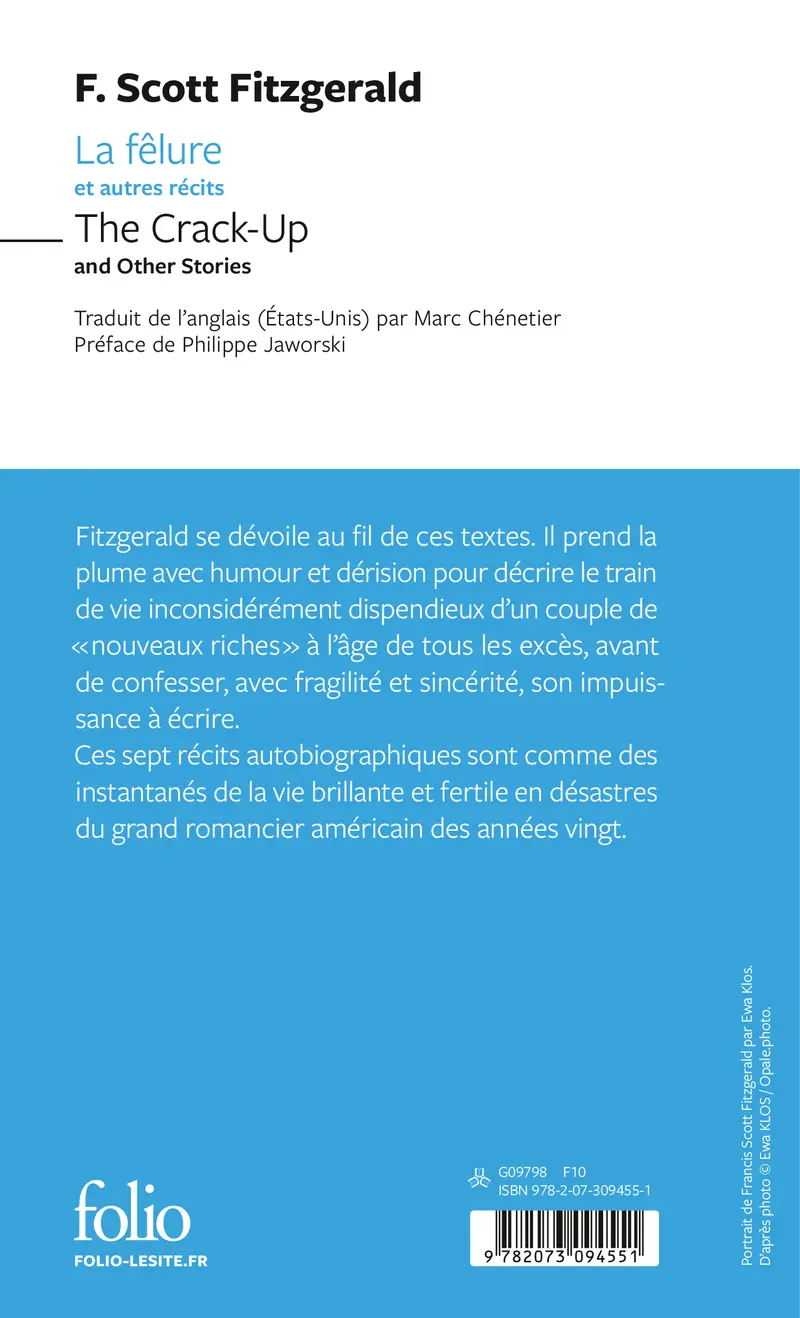 La Fêlure et autres récits/The Crack-Up and Other Stories - Francis Scott Fitzgerald
