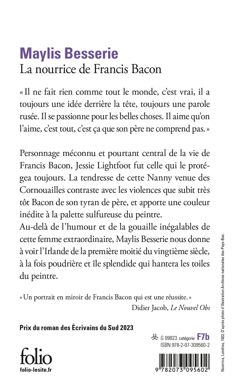 La nourrice de Francis Bacon - Maylis Besserie