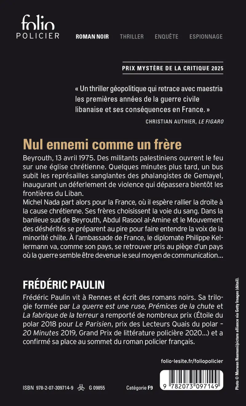 Nul ennemi comme un frère - Frédéric Paulin