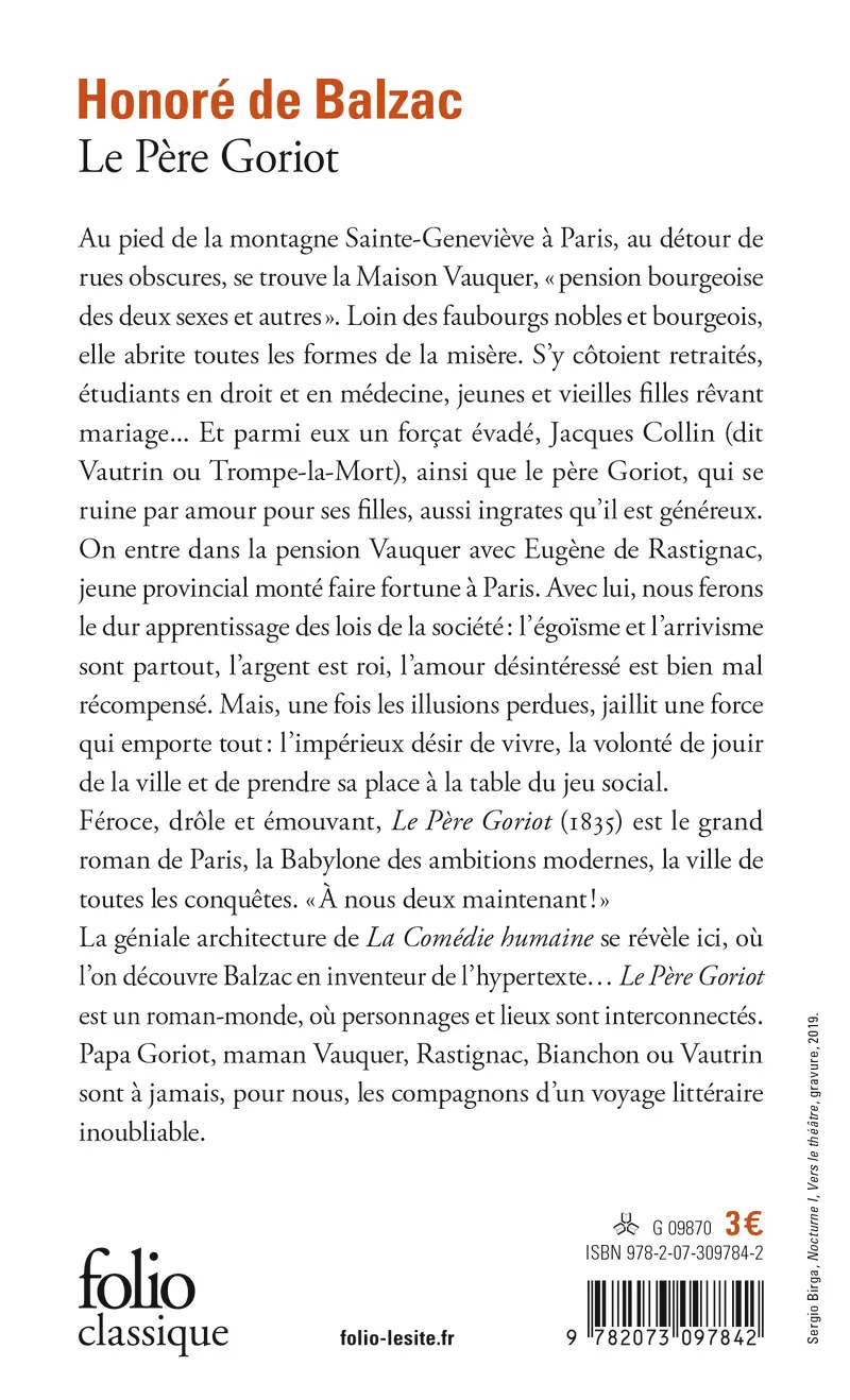 Le Père Goriot - Honoré de Balzac