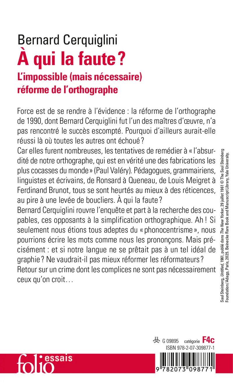 À qui la faute ? - Bernard Cerquiglini