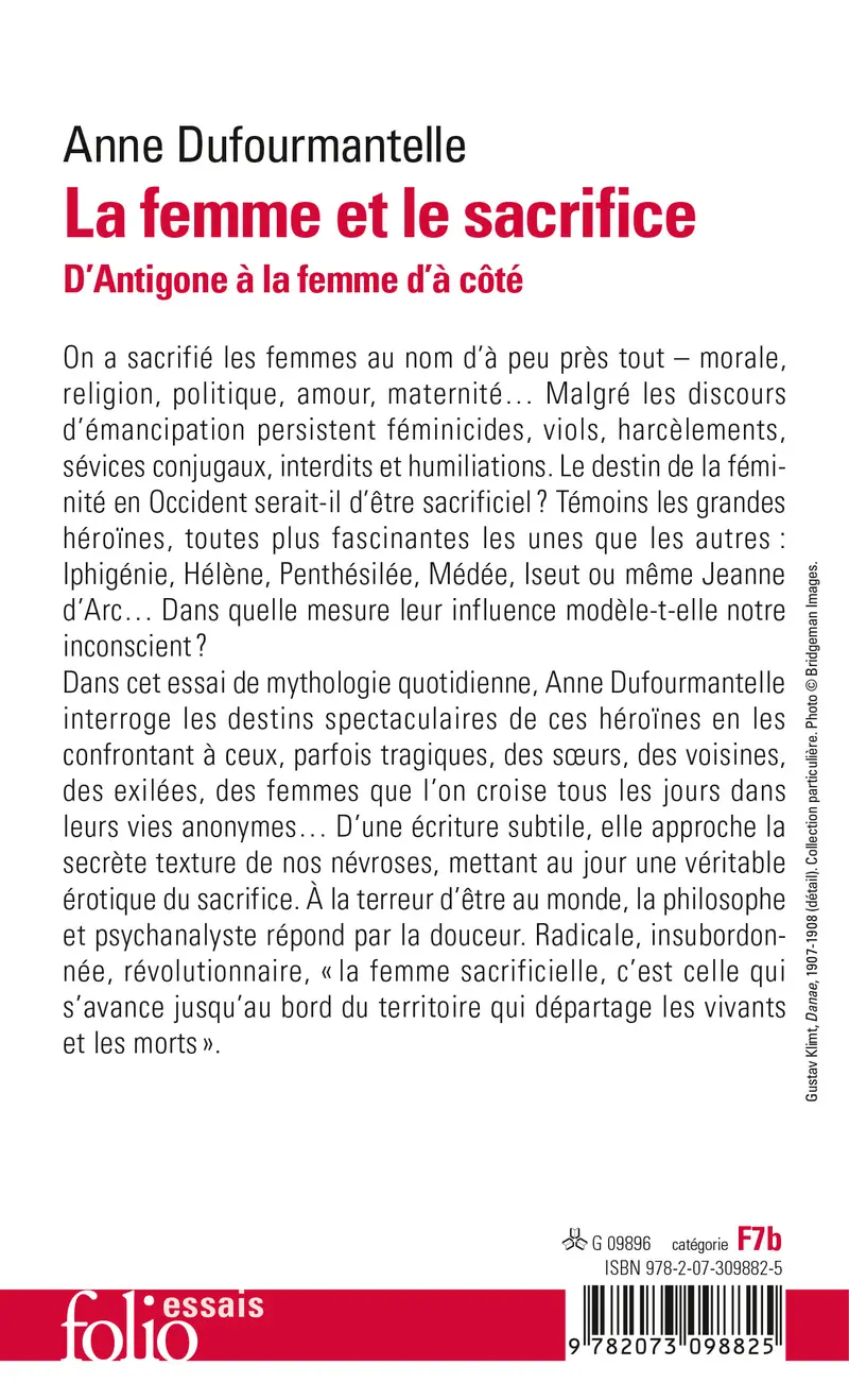La femme et le sacrifice - Anne Dufourmantelle