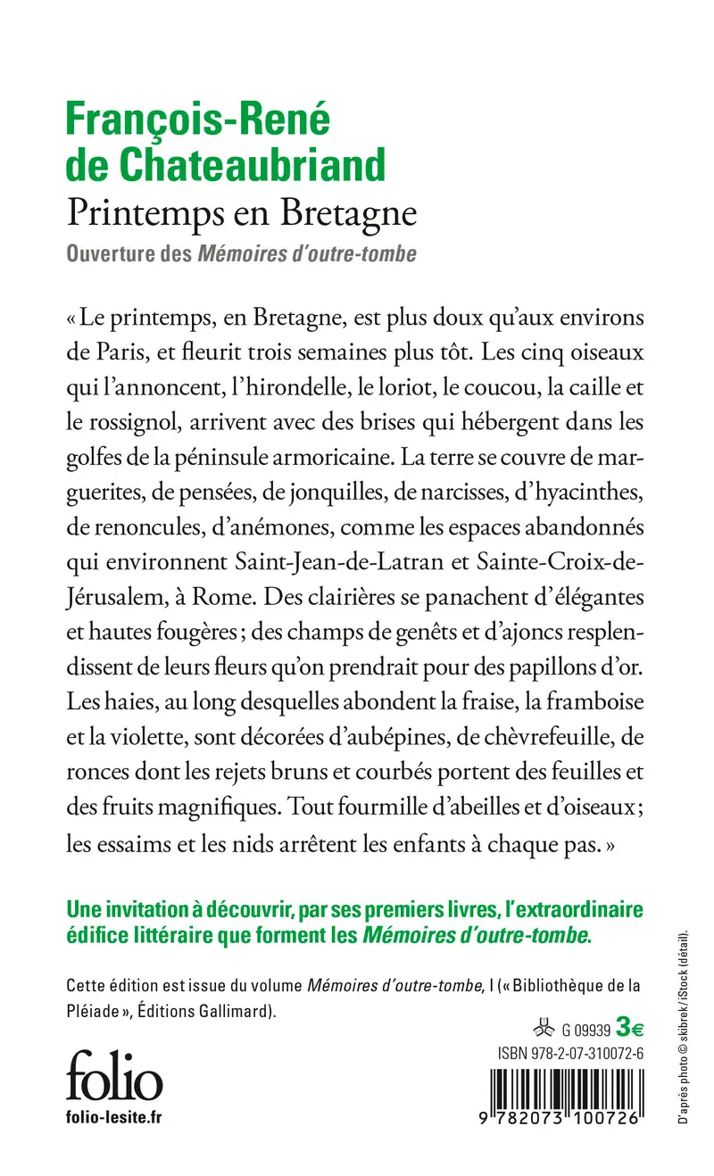 Printemps en Bretagne - François-René de Chateaubriand