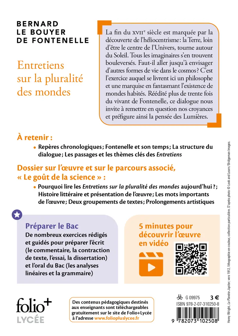 Entretiens sur la pluralité des mondes - Bernard Le Bouyer de Fontenelle