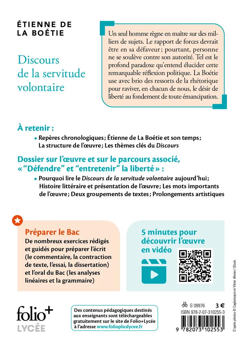 Discours de la servitude volontaire - Étienne de La Boétie