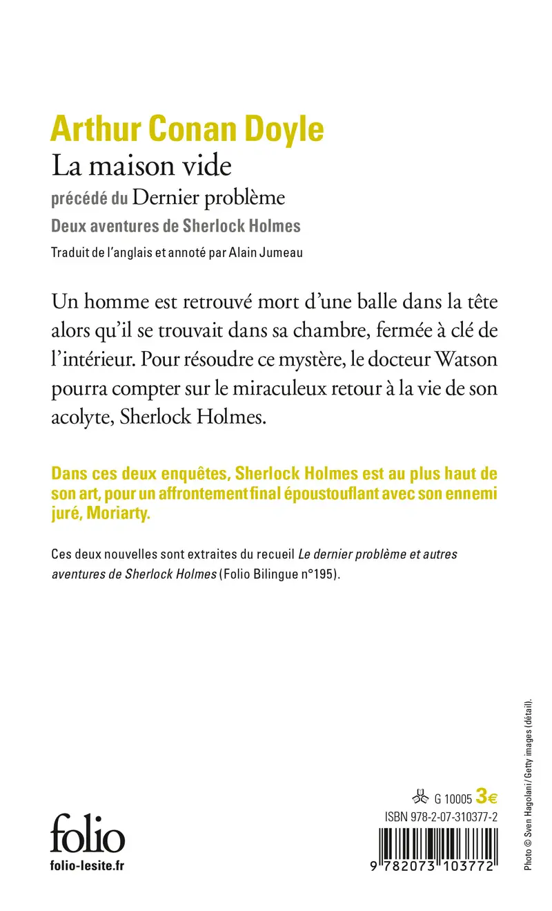 La maison vide précédé de Dernier problème - Arthur Conan Doyle