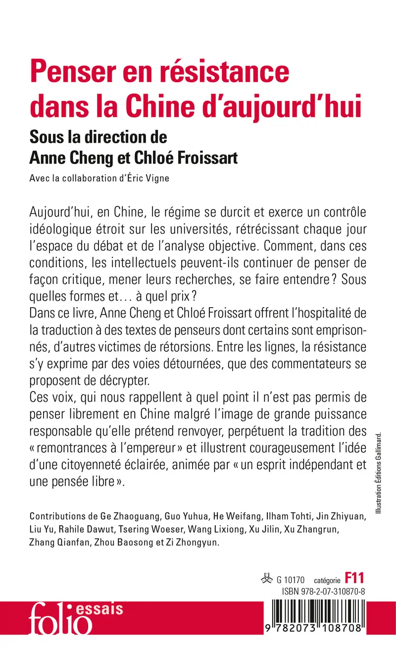 Penser en résistance dans la Chine d'aujourd'hui - Collectif