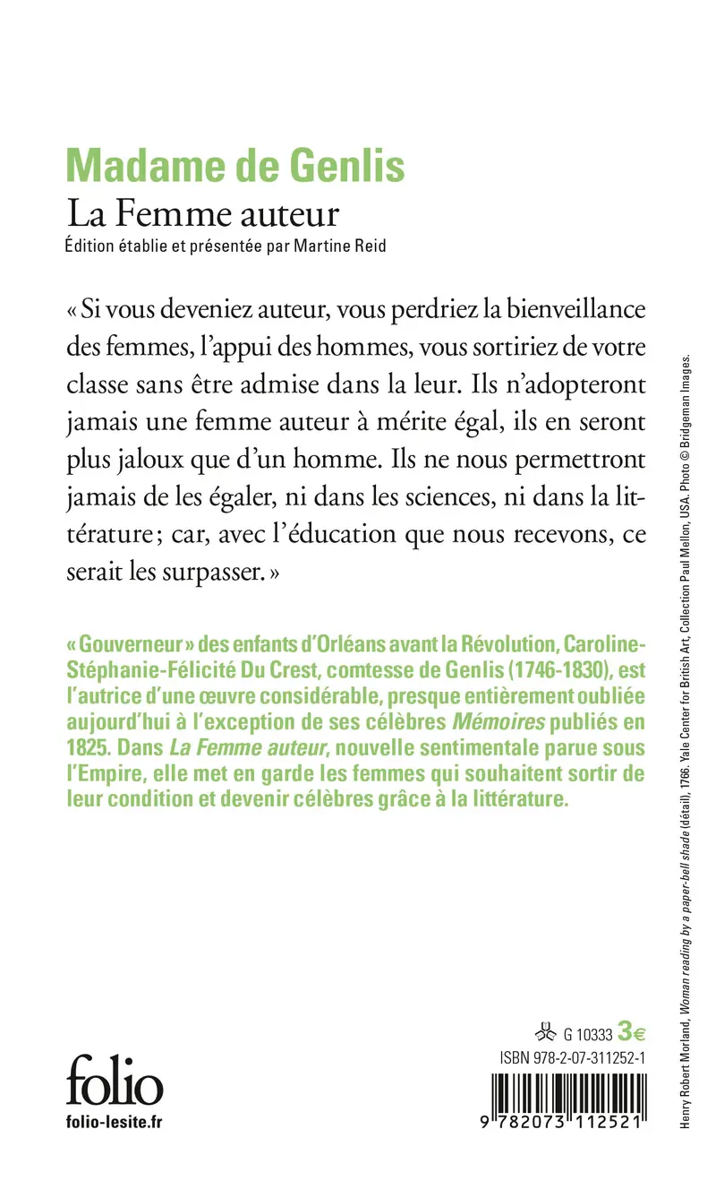 La Femme auteur - Madame de Genlis