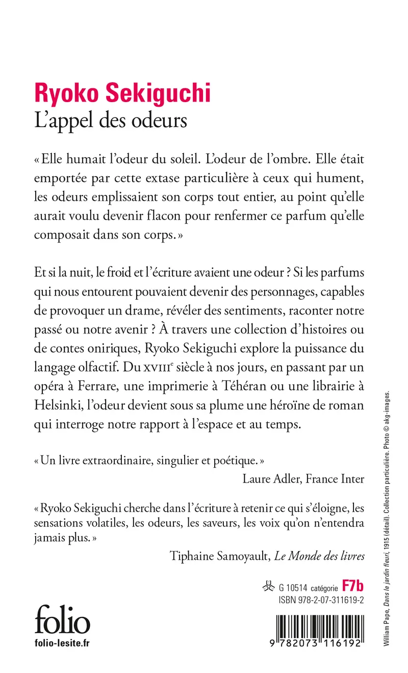 L'appel des odeurs - Ryoko Sekiguchi