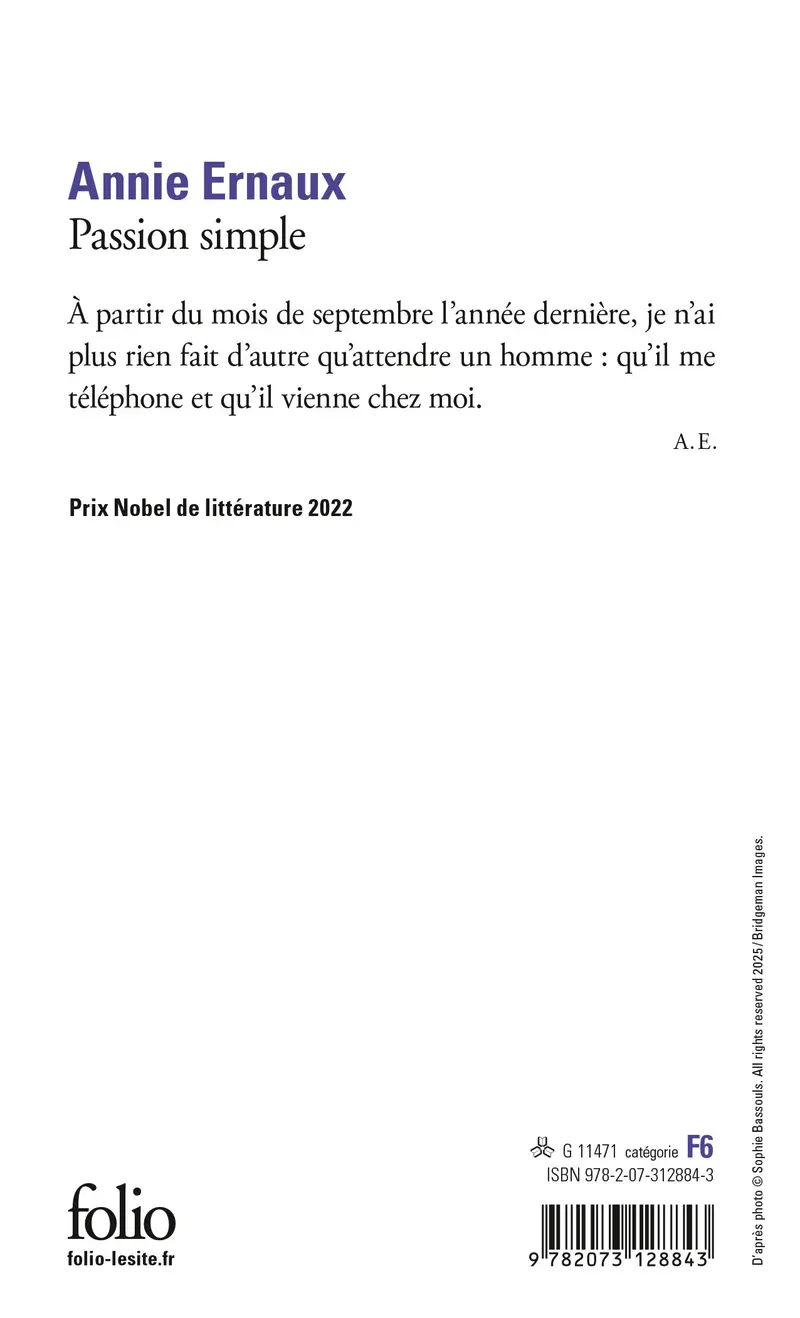 Passion simple - Annie Ernaux
