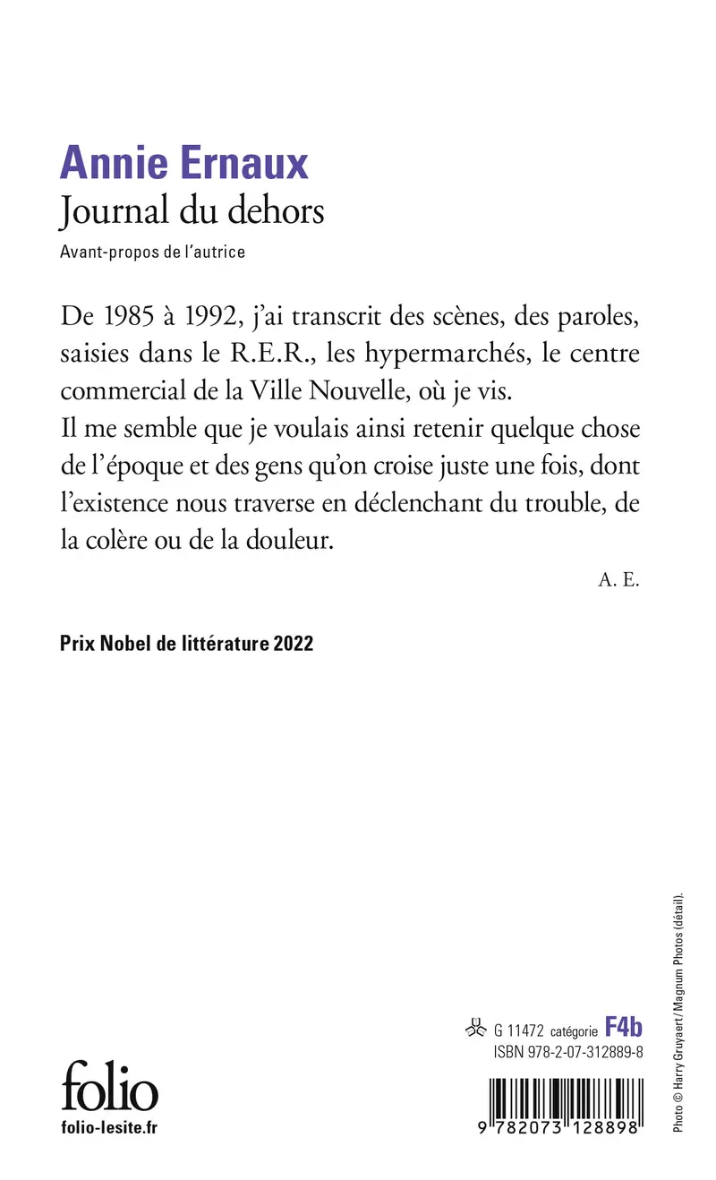 Journal du dehors - Annie Ernaux