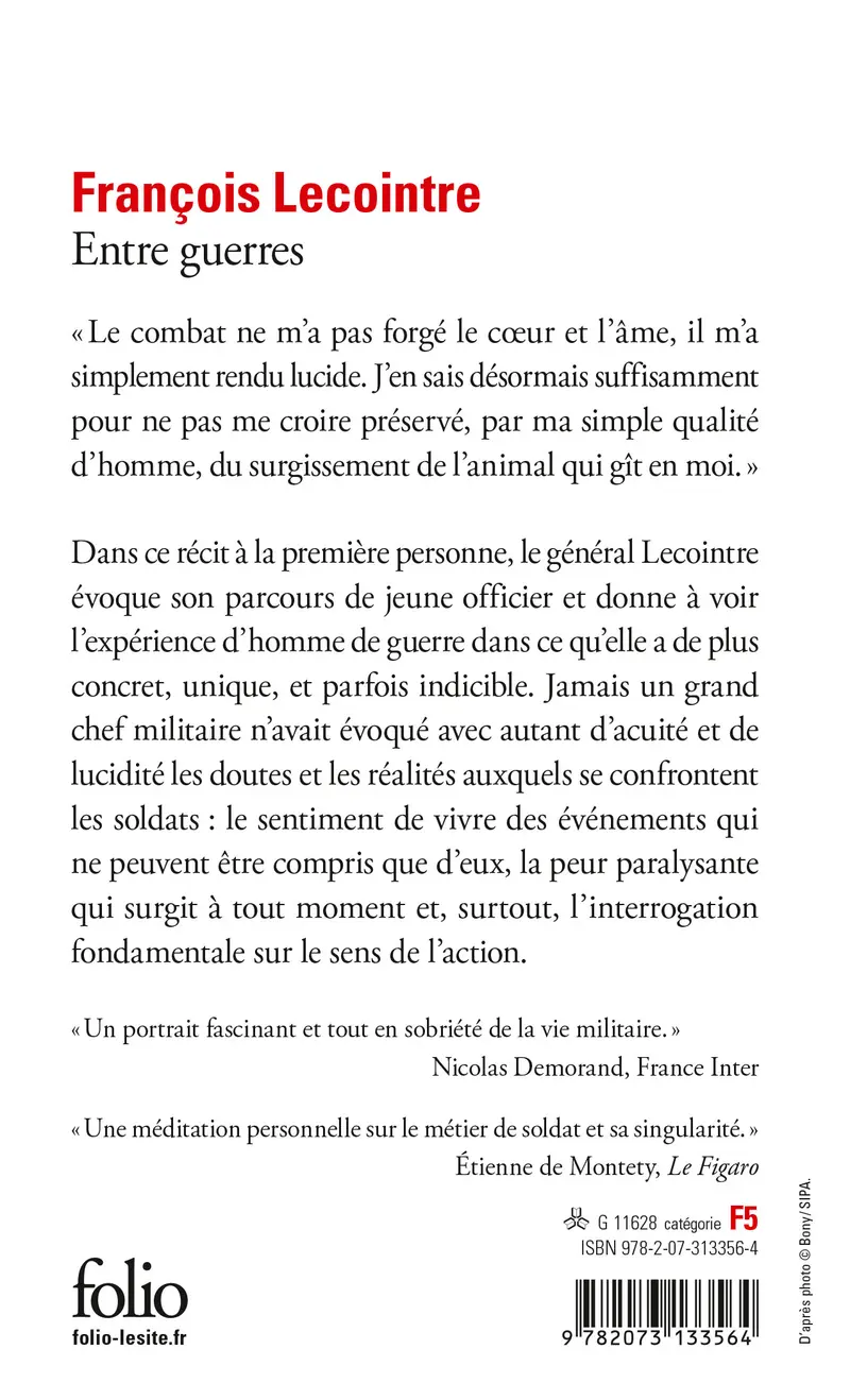 Entre guerres - François Lecointre